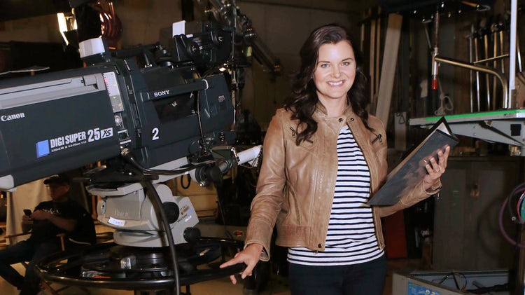 Heather Tom sur le tournage des 