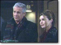 Frederick (John H. Martin) et Anita (Mitzi Kapture Donahue) passent pour Noel. Les Feux de l'Amour, épisode 7535 (11 janvier 2011, TVA)