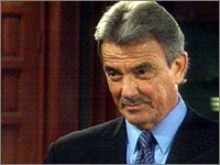 Victor (Eric Braeden) surprend Nikki en annonçant qui il vient d'embaucher. Les Feux de l'Amour, épisode 8406 (1 avril 2014, TVA)