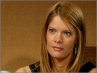 Phyllis (Michelle Stafford) s'inquiète de la réaction de Sharon. Les Feux de l'Amour, épisode 2750 (9 juillet 2009, RTBF)