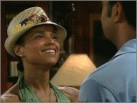 Drucilla (Victoria Rowell) surprend Neil avec son retour. Les Feux de l'Amour, épisode 2764 (29 juillet 2009, RTBF)