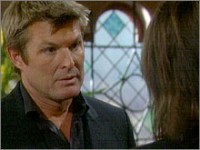 Thorne (Winsor Harmon) demande une faveur à Taylor. Amour, Gloire et Beauté/Top Models, épisode 4858 (25 juillet 2006, CBS)
