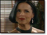 Drucilla (Victoria Rowell) est fière de son coup. Les Feux de l'Amour, épisode 1964 (5 septembre 2006, RTBF)