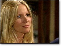 Christine (Lauralee Bell Martin) a encore eu un autre cauchemar. Les Feux de l'Amour, épisode 4423 (15 janvier 2007, TF1)