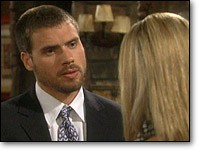 Nicholas (Joshua Morrow) veut que Sharon fasse la paix avec Nikki. Les Feux de l'Amour, épisode 7697 (18 août 2003, CBS)