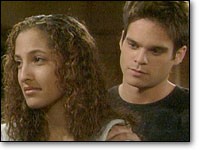 Lily (Christel Khalil) menace de tout dire à la police. Les Feux de l'Amour, épisode 4484 (6 décembre 2006, RTS)