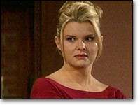 Victoria (Heather Tom) s'éloigne de sa famille. Les Feux de l'Amour, épisode 7780 (17 décembre 2003, CBS)