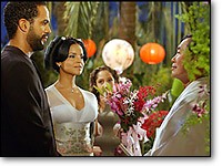 Drucilla (Victoria Rowell) et Neil se marient. Les Feux de l'Amour, épisode 2110 (15 février 2007, RTBF)