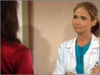 Bridget (Ashley Jones) a une mauvaise nouvelle pour Taylor. Top Models, épisode 5044 (20 août 2008, RTL9)