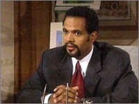 Neil (Kristoff St. John) accepte une petite compétition au bureau. Les Feux de l'Amour, épisode 2275 (7 septembre 2007, RTBF)
