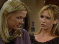 Brooke (Katherine Kelly Lang) annonce à Bridget qu'elle a été violée. Top Models, épisode 5130 (18 décembre 2008, RTL9)