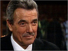 Victor (Eric Braeden) fait un numéro de charme à Nikki. Les Feux de l'Amour, épisode 4811 (6 février 2008, RTS)
