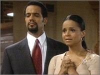 Neil (Kristoff St. John) et Drucilla sont désolés. Les Feux de l'Amour, épisode 2310 (26 octobre 2007, RTBF)