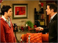 Michael (Christian Jules Leblanc) interroge son frère. Les Feux de l'Amour, épisode 5536 (29 novembre 2010, RTS)
