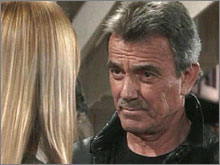 Victor (Eric Braeden) exige des réponses de Phyllis. Les Feux de l'Amour, épisode 8118 (7 février 2013, TVA)