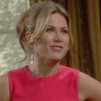 Heather (Vail Bloom) est surprise que Rafe vienne rendre visite à Adam. Les Feux de l'Amour, épisode 9188 (14 juillet 2009, CBS)