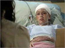 Cassidy Ann (Camryn Grimes) s'inquiète pour Daniel. Les Feux de l'Amour, épisode 4870 (29 avril 2008, RTS)