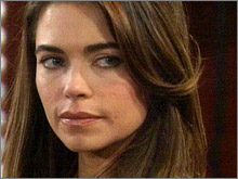 Victoria (Amelia Heinle) annonce à Victor de nouvelles affaires. Les Feux de l'Amour, épisode 4913 (30 juin 2008, RTS)