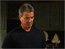 Victor (Eric Braeden) exige de savoir ce que Vinny a fait avec Nikki. Les Feux de l'Amour, épisode 4926 (17 juillet 2008, RTS)