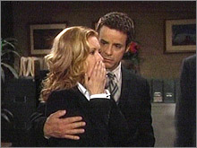 Lauren (Tracey E. Bregman) est stupéfaite de voir Sheila. Les Feux de l'Amour, épisode 4946 (14 août 2008, RTS)