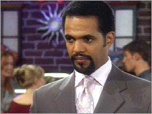 Neil (Kristoff St. John) n'est pas satisfait de la dernière initiative de Brad. Les Feux de l'Amour, épisode 4982 (26 février 2009, TF1)
