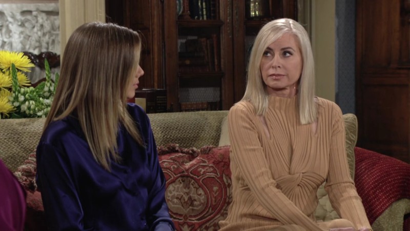 Ashley (Eileen Davidson) est méfiante. Les Feux de l'Amour, épisode 12357 (6 mai 2022, CBS)