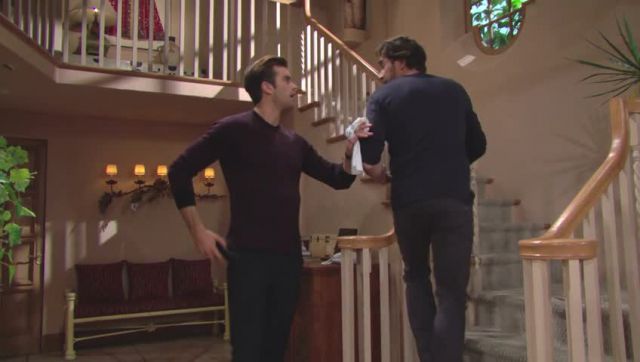 Thomas (Pierson Fodé) interpelle son père… Amour, Gloire et Beauté/Top Models, épisode 7286 (9 mars 2016, CBS)