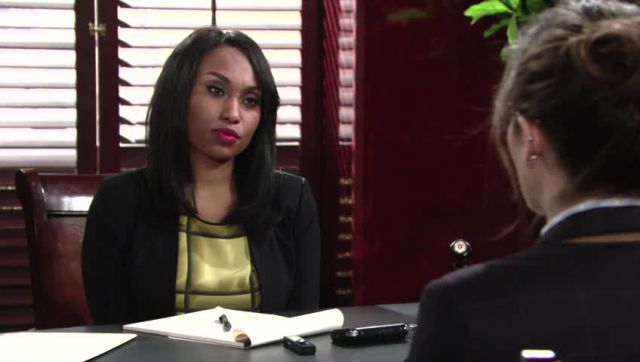 Leslie (Angell Conwell) obtiendra-t-elle la vérité ? Les Feux de l'Amour, épisode 5227 (28 janvier 2019, RTBF)