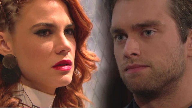 Sally (Courtney Hope) et Thomas (Pierson Fodé) sont aussi malheureux l'un que l'autre. Top Models, épisode 7567 (1 septembre 2017, RTS)