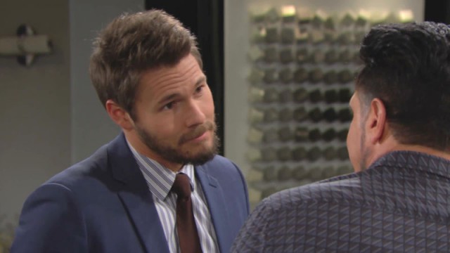 Liam (Scott Clifton) est plein de gratitude envers son père… Amour, Gloire et Beauté, épisode 7734 (1 avril 2019, FRANCE2)
