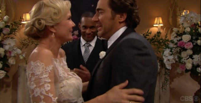 Ridge (Thorsten Kaye) et Brooke (Katherine Kelly Lang) se marient à nouveau Amour, Gloire et Beauté/Top Models, épisode 7772 (8 février 2018, CBS)