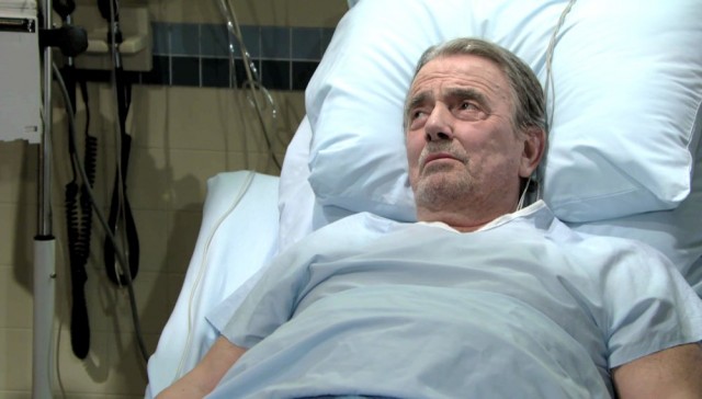 Incapable de parler ou de bouger, Victor (Eric Braeden) n'a plus que son regard pour communiquer. Les Feux de l'Amour, épisode 8143 (3 février 2021, RTS)