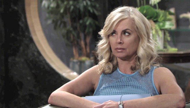 Ashley (Eileen Davidson) compte bien faire entendre ses opinions sur la meilleure façon de gérer Jabot. Les Feux de l'Amour, épisode 8175 (7 avril 2021, TF1)