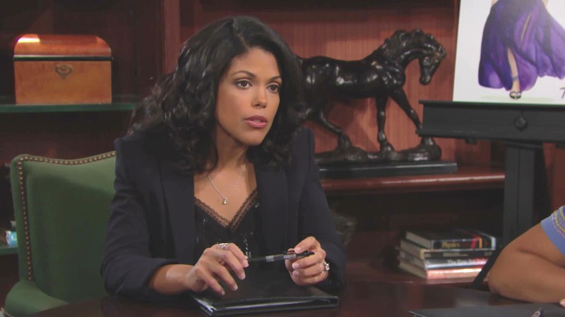 Maya (Karla Mosley) en veut à Hope... Amour, Gloire et Beauté/Top Models, épisode 7871 (29 juin 2018, CBS)