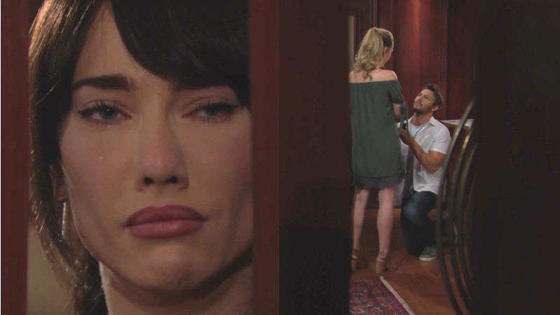 Steffy (Jacqueline MacInnes Wood) reste sensible à certaines images… Top Models, épisode 7901 (15 octobre 2019, RTL9)