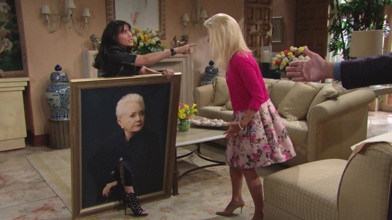 Quinn (Rena Sofer) et Pam (Alley Mills) sont incorrigibles ! Amour, Gloire et Beauté/Top Models, épisode 7955 (26 octobre 2018, CBS)