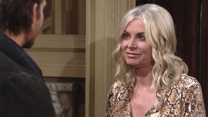 Ashley (Eileen Davidson) fait une offre à Theo. Les Feux de l'Amour, épisode 11815 (14 novembre 2019, CBS)