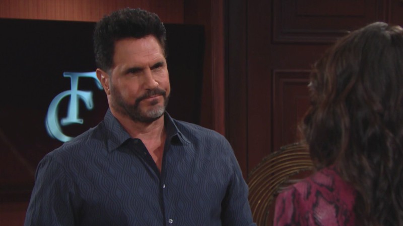 Bill (Don Diamont) s'explique avec Quinn. Top Models, épisode 8313 (2 novembre 2020, RTS)