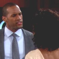 Carter (Lawrence Saint-Victor) est furieux contre Maya. Amour, Gloire et Beauté/Top Models, épisode 6868 (15 juillet 2014, CBS)
