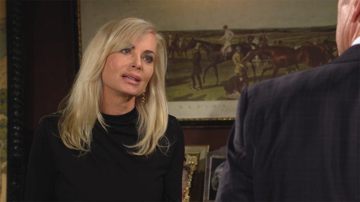 Ashley (Eileen Davidson) refuse toujours la relation qu'entretient Jack avec Diane. Les Feux de l'Amour, épisode 12554 (13 février 2023, CBS)