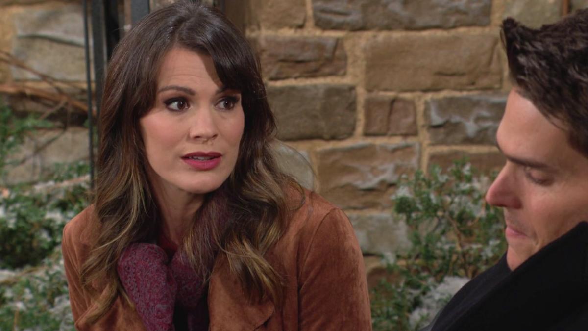 Chelsea (Melissa Claire Egan) réagit à l'annonce d'Adam. Les Feux de l'Amour, épisode 12562 (23 février 2023, CBS)
