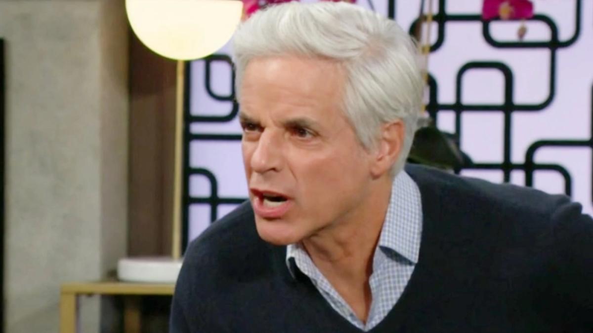 Michael (Christian LeBlanc) n'aime pas voir Phyllis s’apitoyer sur son sort. Les Feux de l'Amour, épisode 12568 (3 mars 2023, CBS)