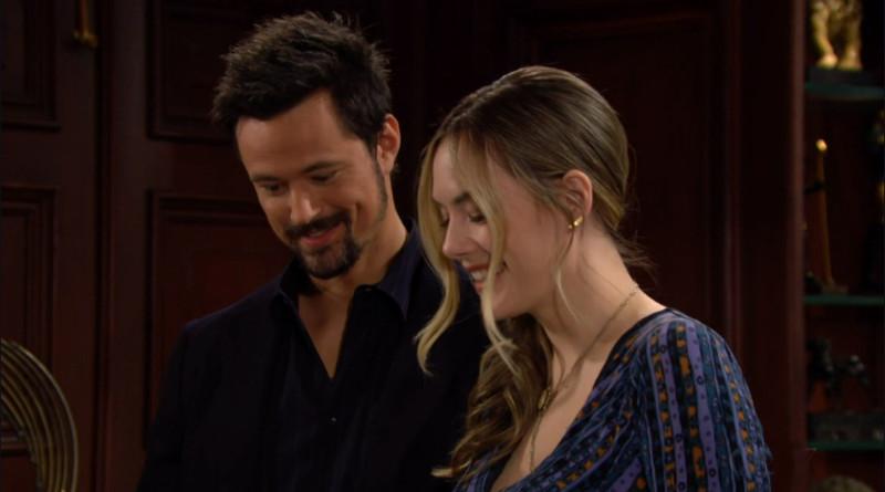 Thomas (Matthew Atkinson) et Hope s’entendent vraiment bien… Amour, Gloire et Beauté, épisode 8980 (5 mars 2024, TF1)