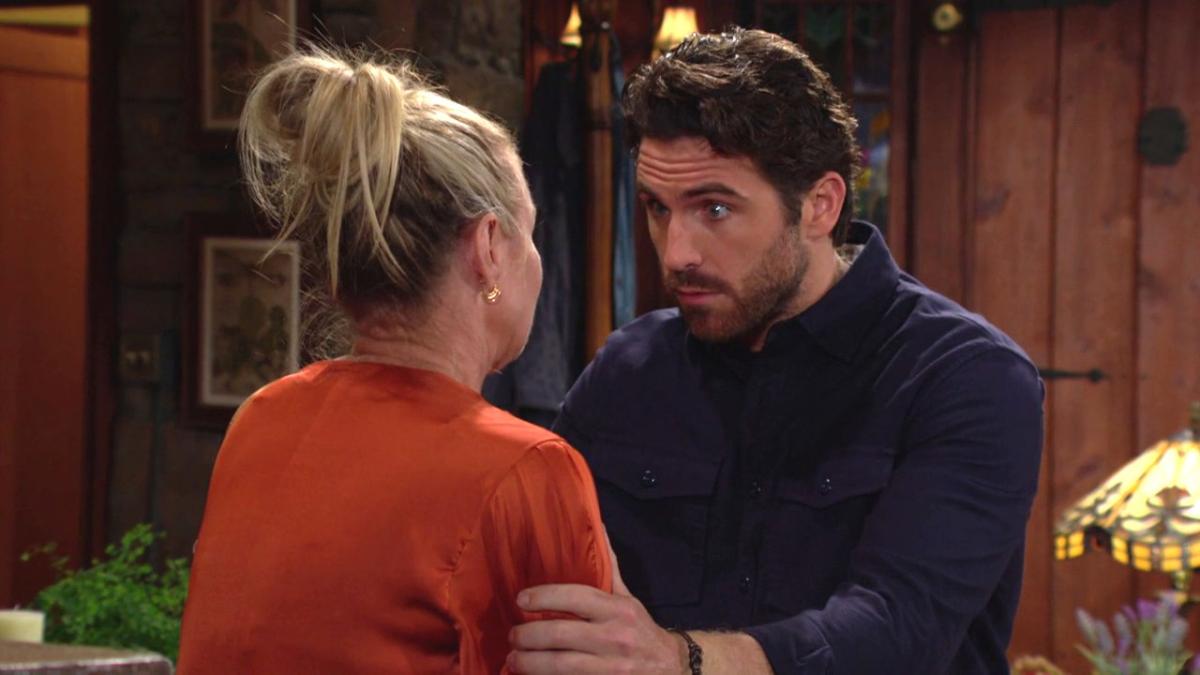 Chance (Conner Floyd) veut que Sharon reste forte. Les Feux de l'Amour, épisode 12638 (13 juin 2023, CBS)