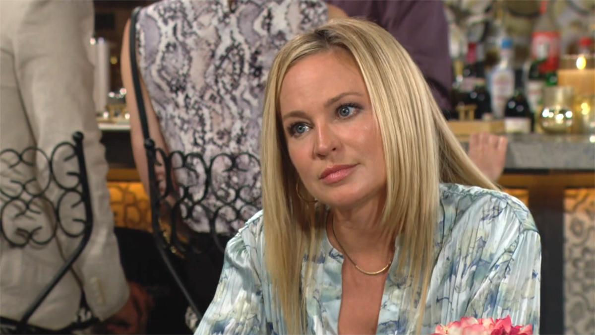 Sharon (Sharon Case) propose un nouveau plan à Nick. Les Feux de l'Amour, épisode 12691 (28 août 2023, CBS)