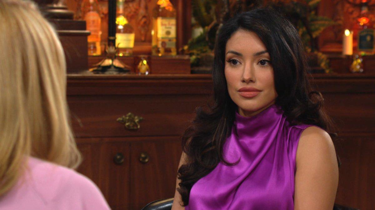 Audra (Zuleyka Silver) n'a pas le choix. Les Feux de l'Amour, épisode 12708 (21 septembre 2023, CBS)