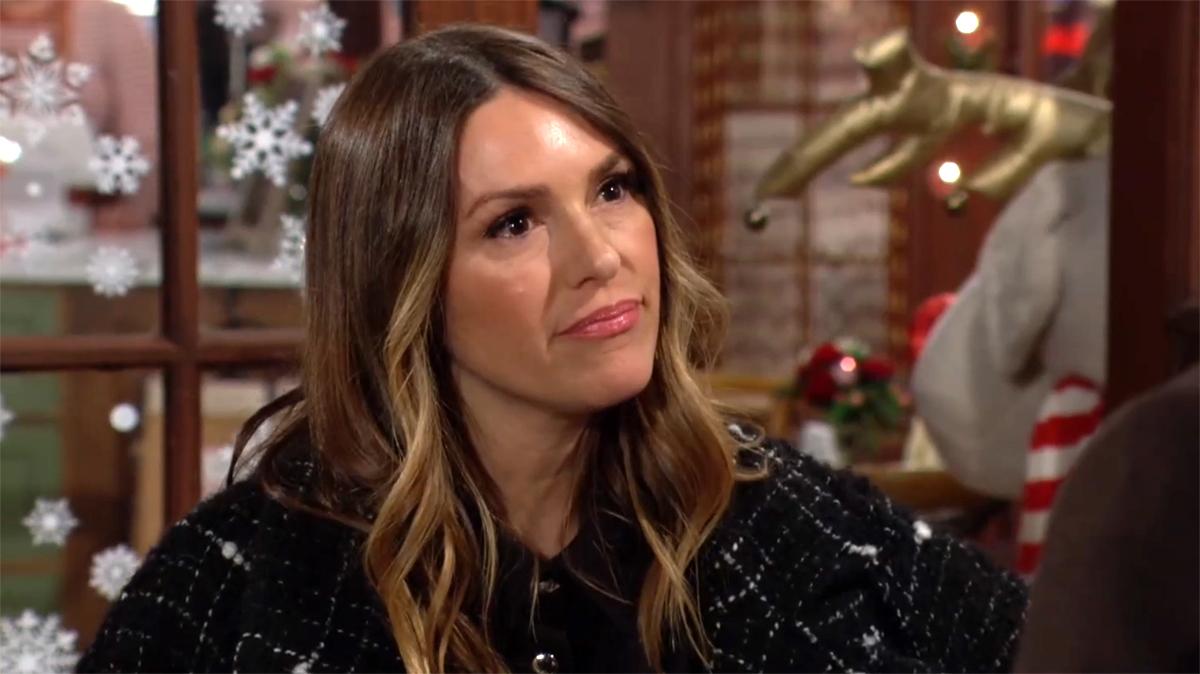 Chloe (Elizabeth Hendrickson) aimerait faire entendre raison à Nick. Les Feux de l'Amour, épisode 12766 (14 décembre 2023, CBS)
