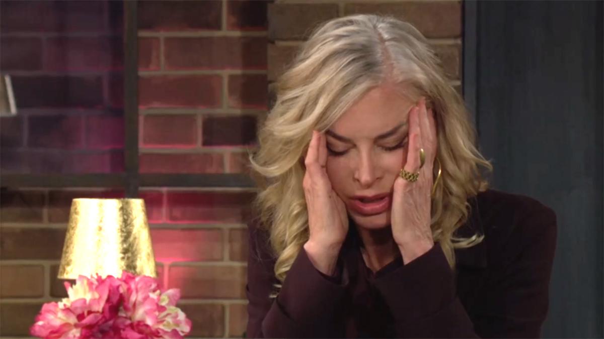 Ashley (Eileen Davidson) reste convaincue d'avoir la situation en mains. Les Feux de l'Amour, épisode 12830 (18 mars 2024, CBS)
