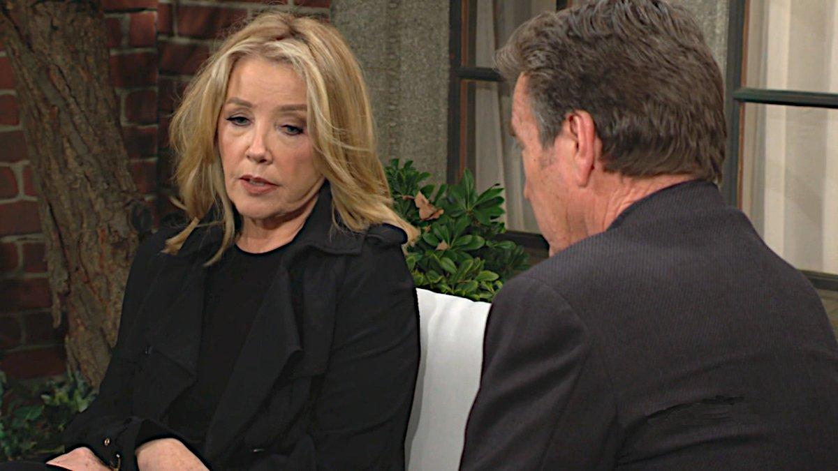 Nikki (Melody Thomas Scott) culpabilise d'avoir sauvé la vie de Jordan. Les Feux de l'Amour, épisode 12850 (17 avril 2024, CBS)