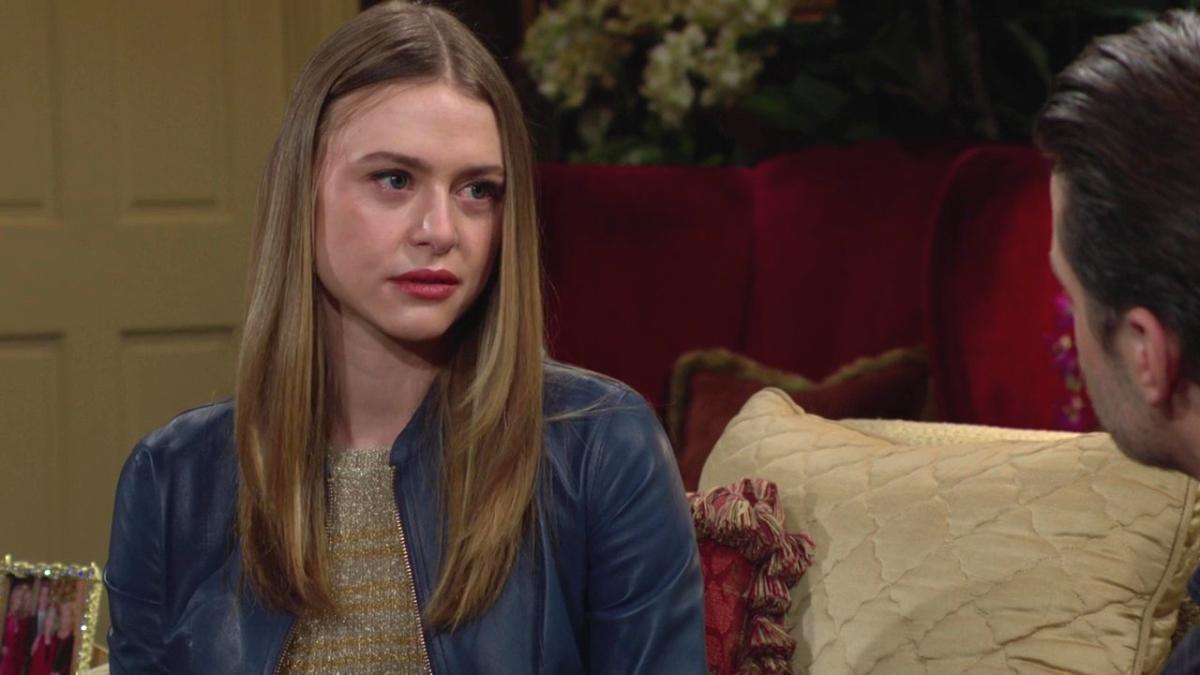Claire (Hayley Erin) culpabilise beaucoup. Les Feux de l'Amour, épisode 12862 (3 mai 2024, CBS)
